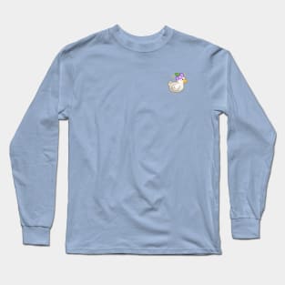 Duck with a Flower Hat Long Sleeve T-Shirt